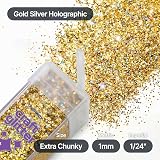 Hemway Glitter Shaker Gold Silver Holographic 130g Extra Chunky Craft Glitter view 4
