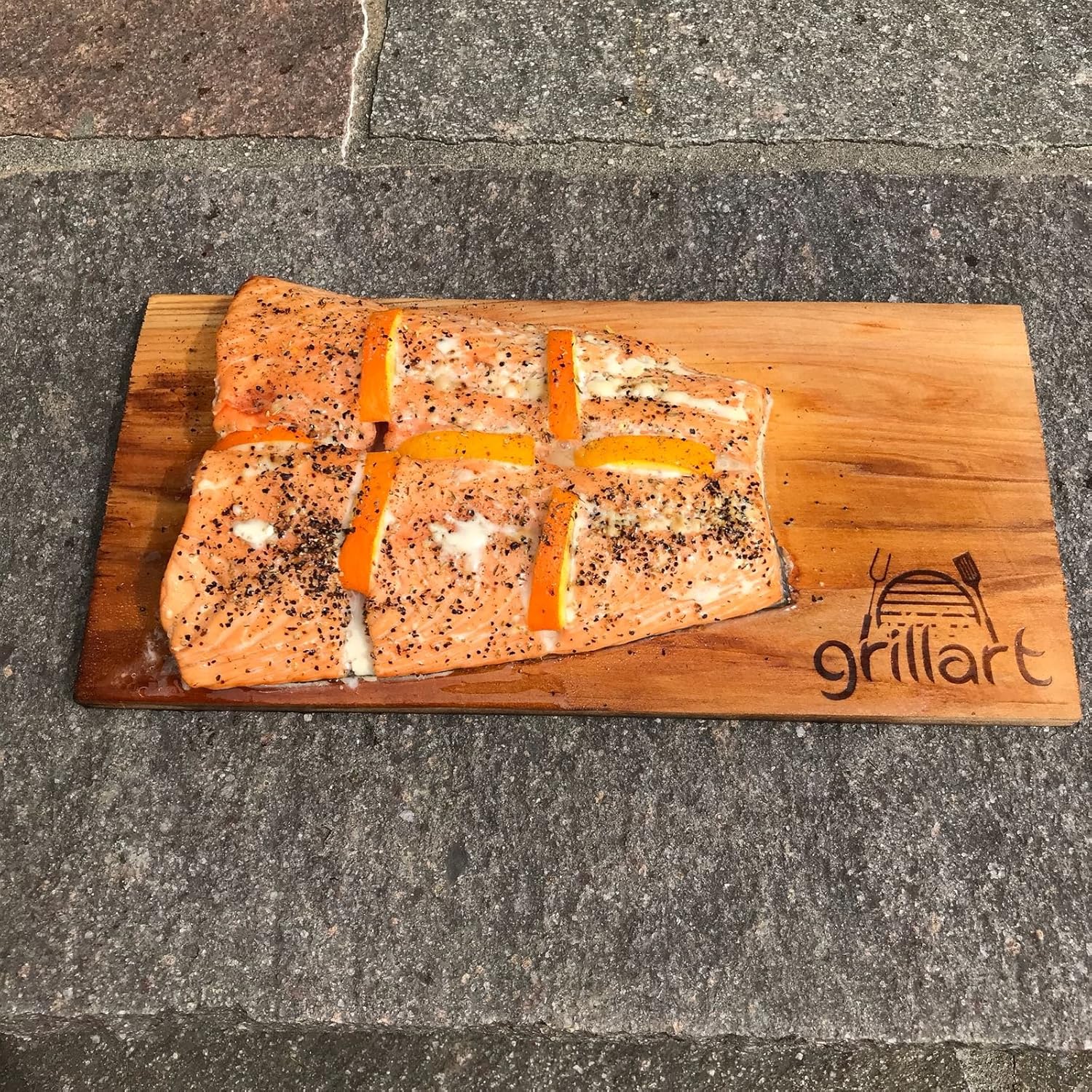 tablero de madera de cedro para barbacoa 6 planchas de parrilla XXL