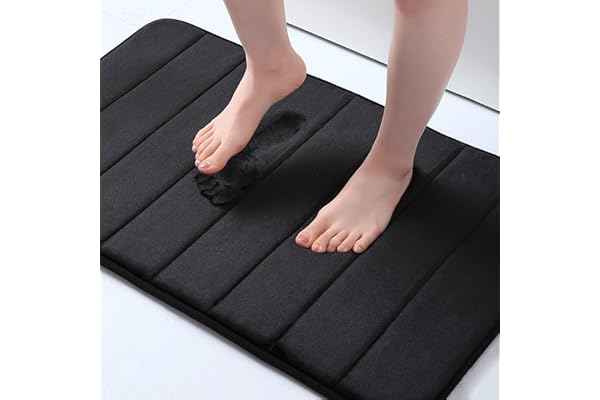 OLANLY Soft Memory Foam Bath Mat, Non-Slip and Super Absorbent Bathroom Mat, Machine Washable Quick Dry Bath Mats for Bathroo