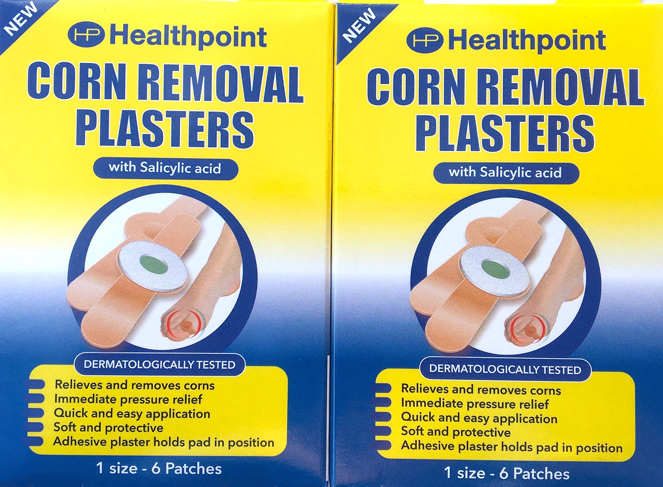 Healthpoint Corn Plasters with Salicylic Acid Relieves and Removes Corns 1 Size 12 Patches Total