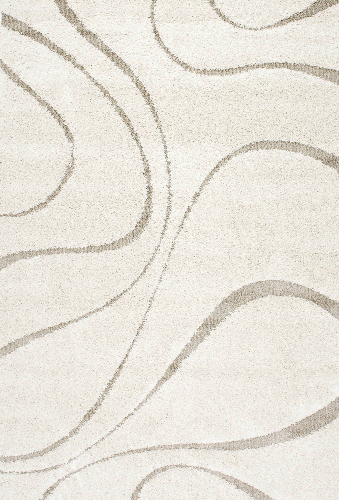 nuLOOM Cozy Soft and Plush Caroyln Shag Rug, 6' 7" x 9', Cream