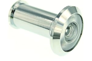 ZhongWang Hardware HD Lens 200 Degree Bright Chrome Door viewer Peephole for 1-3/8" to 2-1/4" Doors