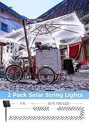 Solar String Lights Outdoor, 2 Pack Total 80 FT 200
