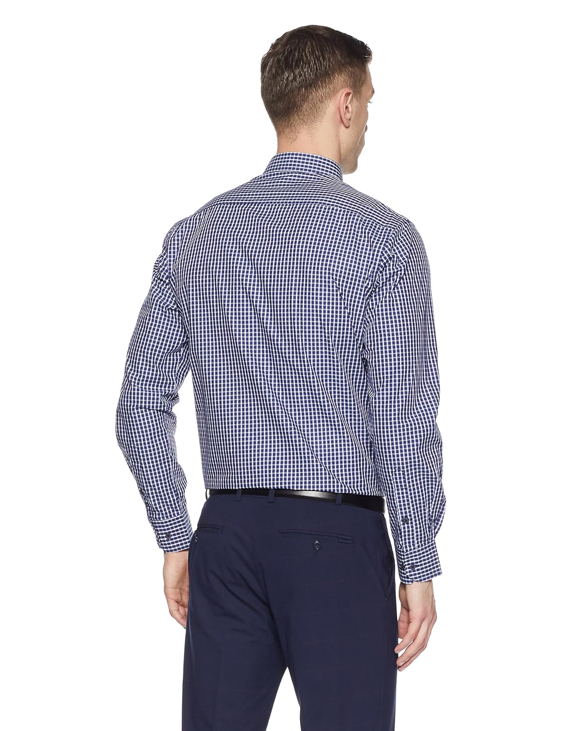 diverse men's checkered regular fit formal shirt