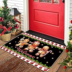 TREWAVE Christmas Doormat Gingerbread Man