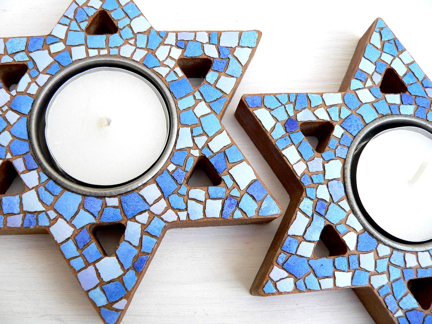 Magen David Candle Holder Handmade