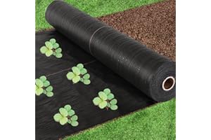 Whonline Landscape Fabric,6ft X 300ft,3.2oz, Black,Garden Weed Barrier,Driveway Fabric Underlayment for Gravel,Heavy Ultra Thick Premium Weeds Control for Flower Bed, Pavers and Other Outdoor Projects