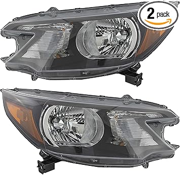 Amazon Com For Honda Crv Headlight 2012 2013 2014 Driver And Passenger Side Headlamp Assembly Replacement Automotive
