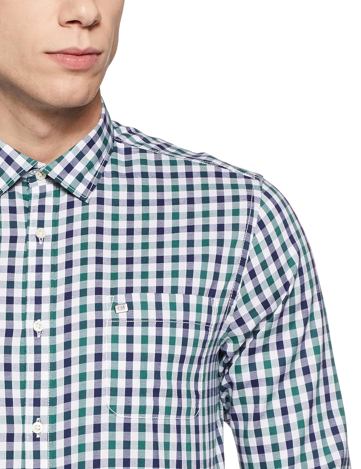 blackberrys men's checkered regular fit formal shirt