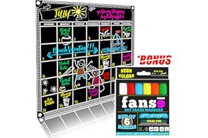 FANSE PRODUCTS 18" x 14" Dry Erase Monthly Magnetic Calendar for Refrigerator with Marker Set, Magnetic Fridge Calendar and Black Board for Classroom, Dorm
