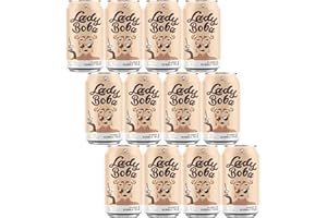 (Pack of 12) Lady Boba 12 Cans. Milk Bubble Tea with Boba Pearls in a Can (10.7oz/can) with Thank You Card. Choose One from Variety of Flavors: Assorted, Classic, Brown Sugar, Taro, Matcha Latte. Ready To Drink Beverage. (Classic)