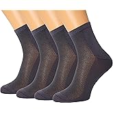 RONDO Ultra Thin Light Breathable Summer Cotton Dress Socks for Men 4 Pack