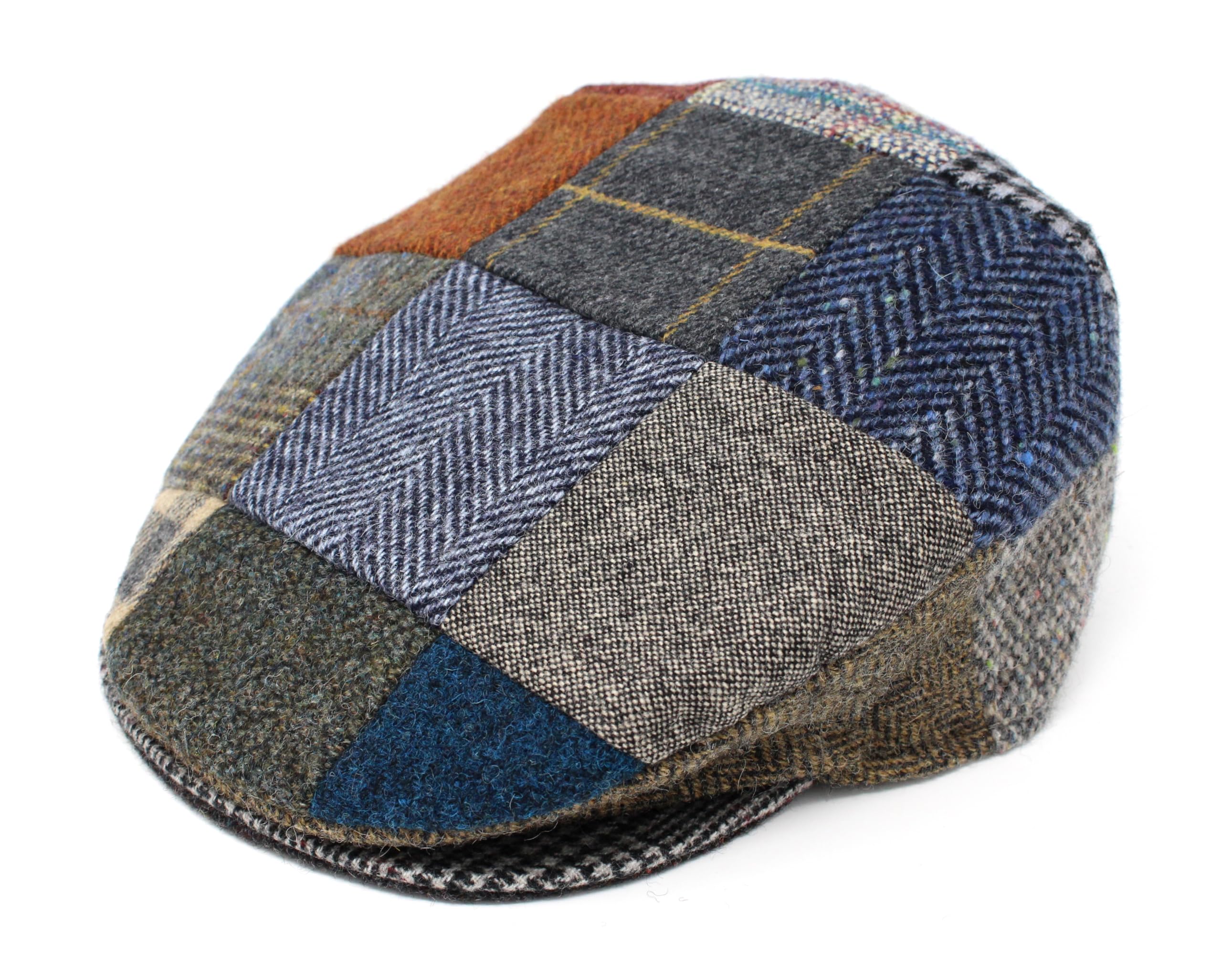 Hanna Hats Men's Donegal Tweed Vintage Cap (Medium)