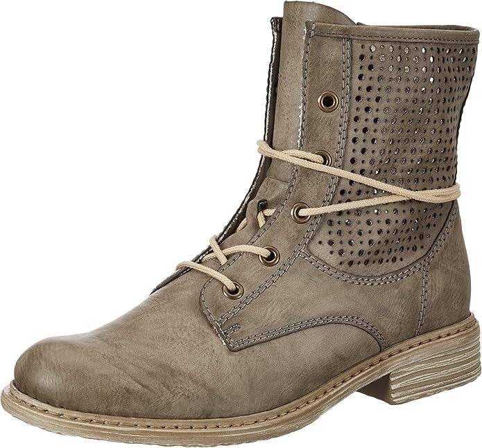 Amazon.com | Rieker Womens L. Zipper Boots Iron Size 10.5 B(M) US | Boots