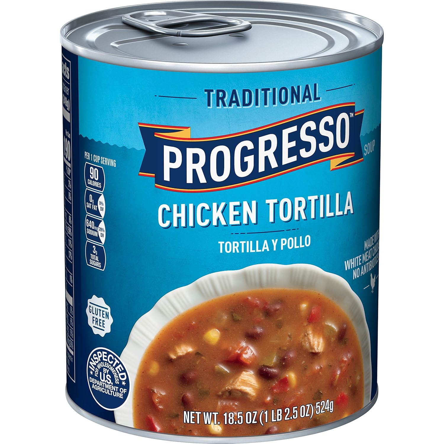 Amazon Com Progresso Traditional Chicken Tortilla Soup 18 5 Oz Pack Of 12 Packaged Vegetable Soups Grocery Gourmet Food
