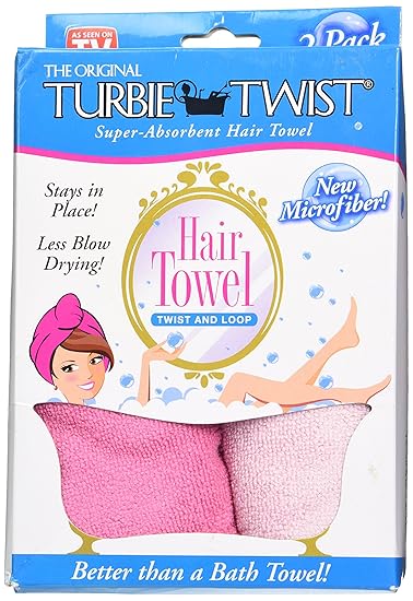 Buy Turbie Twist Microfiber Hair Towel 2 Pack Light Pink Dark
