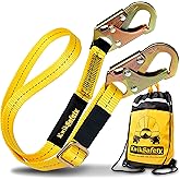 KwikSafety Positioning Lanyard - 4' to 6' Adjustable, No Shock Absorber, ANSI/OSHA Rated for Tree Climbing, Roof Work, Safety Harnesses - Copperhead