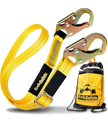3M DBI-SALA 6-Foot Shock Absorbing Lanyard - Twin-Leg Fall Protection With Self-Locking Snap Hooks