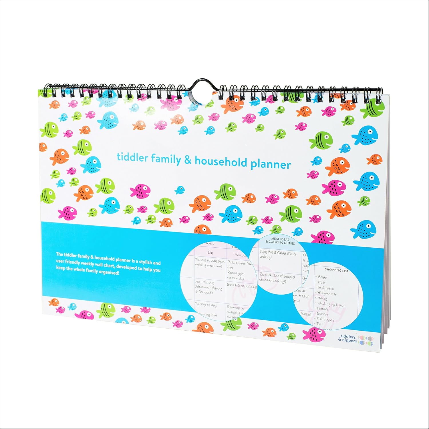 tiddler Family & Household Planner, Friendly Fish, A4