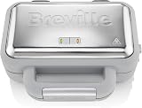 Breville DuraCeramic Waffle Maker White Stainless Deep-Fill Removable Plates