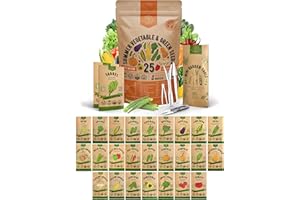 ORGANO REPUBLIC 25 Summer Vegetable Garden Seed Variety Pack - 6,510+ Non-GMO Heirloom Veggie & Greens Seeds for Outdoors and Indoor Home Gardening, Including Collards, Tomato, Pepper, Okra, Onion, Bean, Cucumber