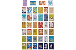 American Greetings Mini Note Cards for Kids and Adults, Trendy Happy Vibes (40-Count)