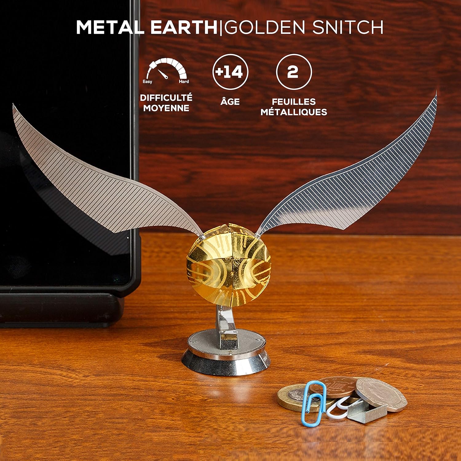 Metalearth Harry Potter Vif D Or 12 5x8 6x7 1cm Maquette 3d En Metal Avec 2 Feuilles Sur Carte 12x17cm 14 Amazon Fr Jeux Et Jouets