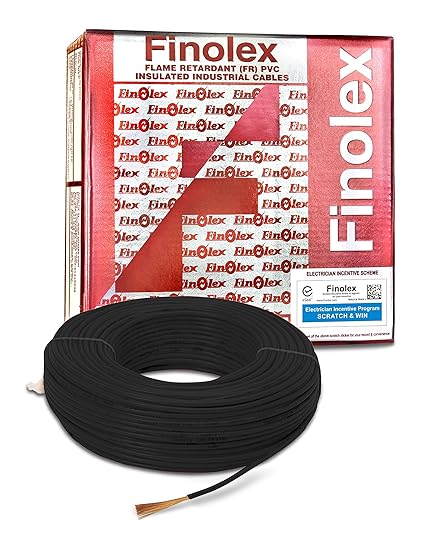 Finolex 2.5-Sqmm FR PVC Insulated Cable (Black, 90 Mtr)