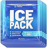Rapid Performance Reusable Ice Packs for Coolers or Lunch Box | 4 Pack | Cold for Up to 12 Hours | Ice Packs for Cooler, Long Lasting for Camping, Beach