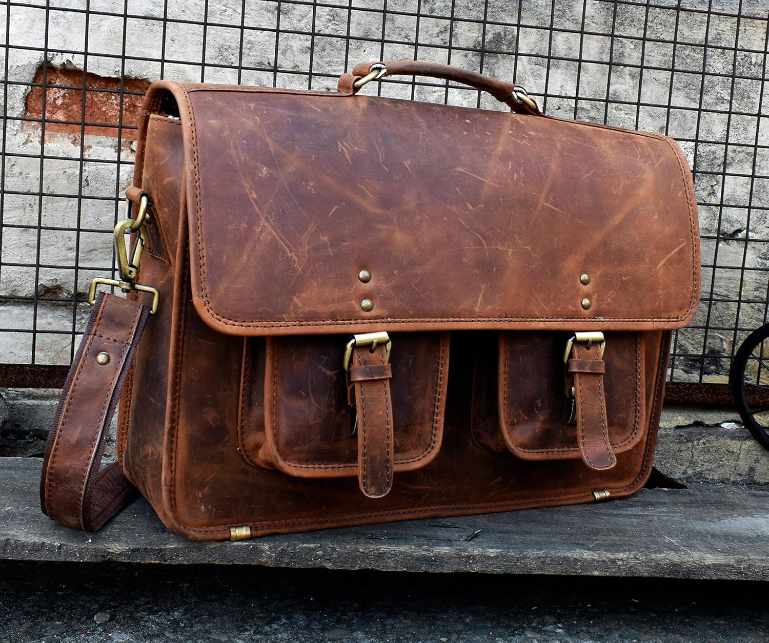 Monogrammed messenger bag Clearance