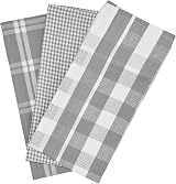 Penguin Home Set of 3 100% Cotton Kitchen Towels Grey White 50x70 cm view 6