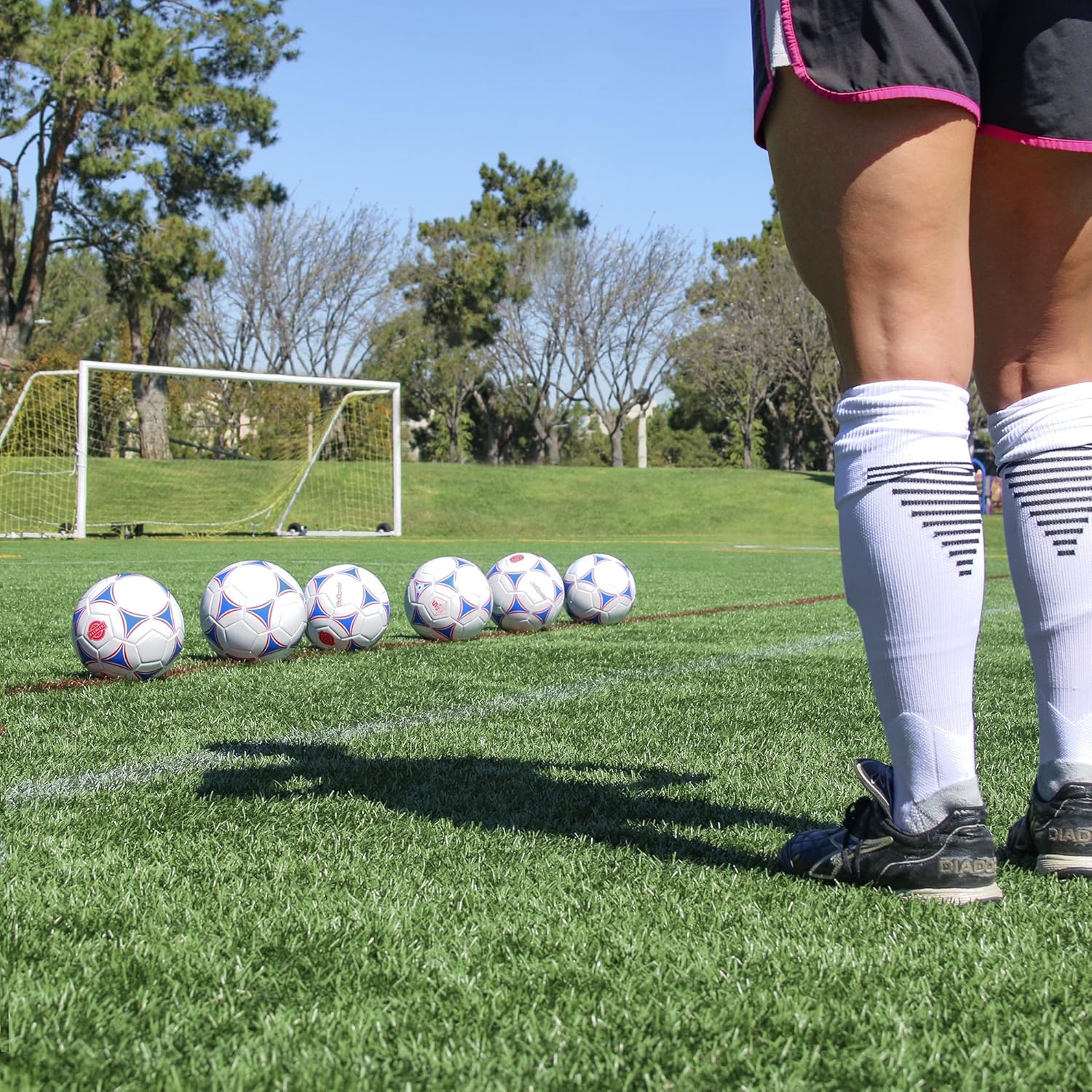 GoSports Premier Soccer Ball with Premium Pump - Available as Single Balls or 6 Packs - Choose Your Size : Sports & Outdoors