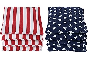 SC Cornhole Games Weather Resistant Cornhole Bags (Set of 8) - Professional Regulation Size/Weight (16 oz) - Use on Pro Corn Hole Boards or Bean Bag Toss Sets