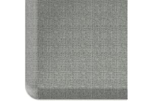 NewLife by GelPro Ergo-Foam Cushioned Anti-Fatigue Standing Kitchen Floor Mat, Padded Stain-Resistant, Waterproof, Non-Slip Comfort Padded Desk/Office Mat - 20" x 72", Patina Grey