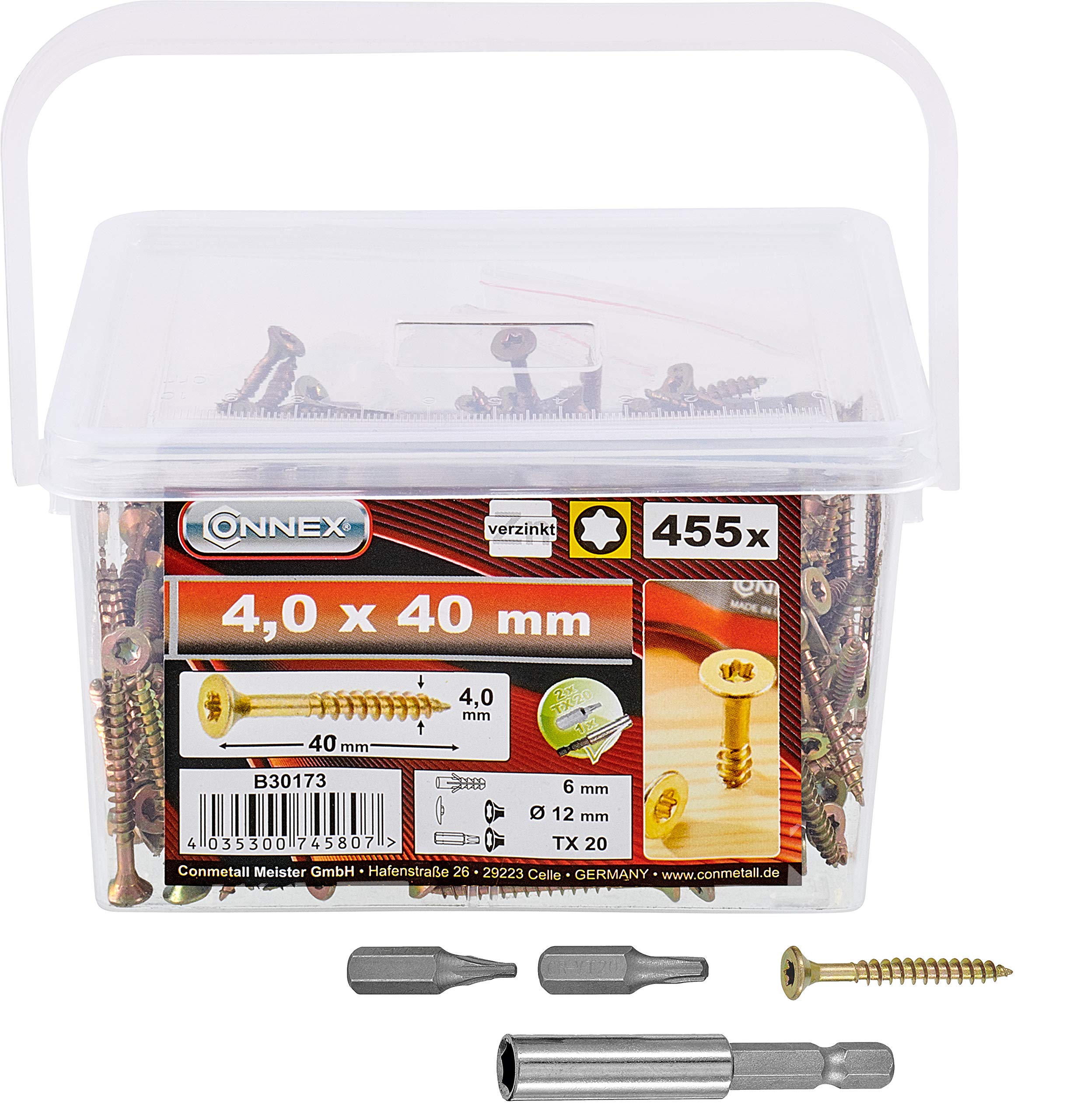 CONNEX B30173 TX 4 x 40mm Uni-Screws Bucket — image 1