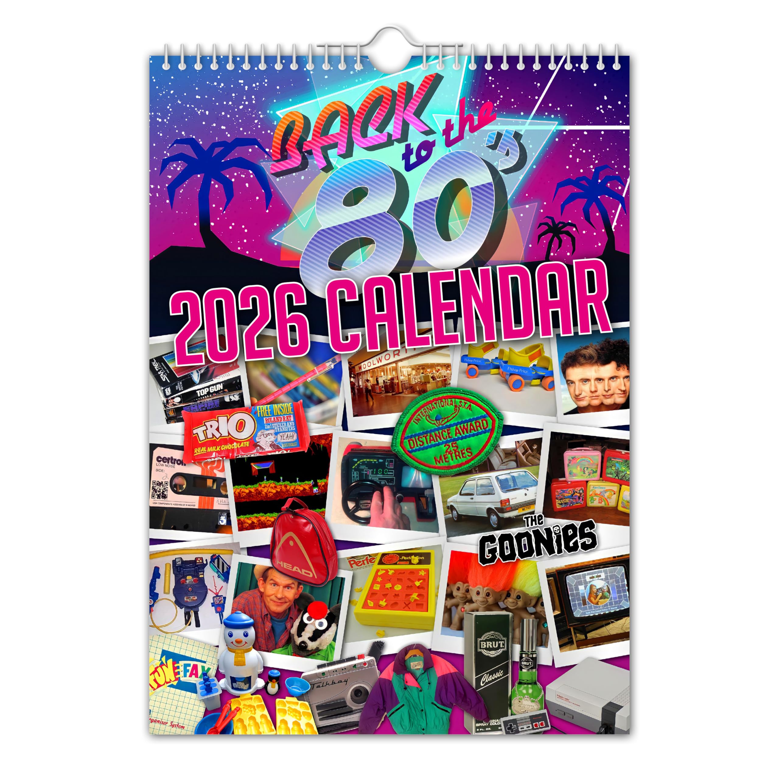 The Calendar King // Back to the 80's - 2026 Wall Calendar (Full Colour, A4 Size)