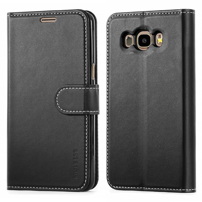 Mulbess Business Style Ledertasche im Ständer Book Case / Kartenfach für Samsung Galaxy J5 Duos 2016 Tasche Hülle Leder Etui,