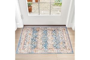 HY HAO YUN LAI Non Slip Runners for Hallways,Washable Hallway Runner Rug,Long Ultra Soft Kitchen Runner Rug,Non Shedding Accent Farmhouse Runner Rugs (Blue, 2 X 3)