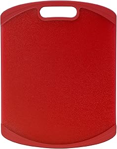 Farberware Nonslip Plastic Cutting Board, 11-Inch-by-14-Inch, Red