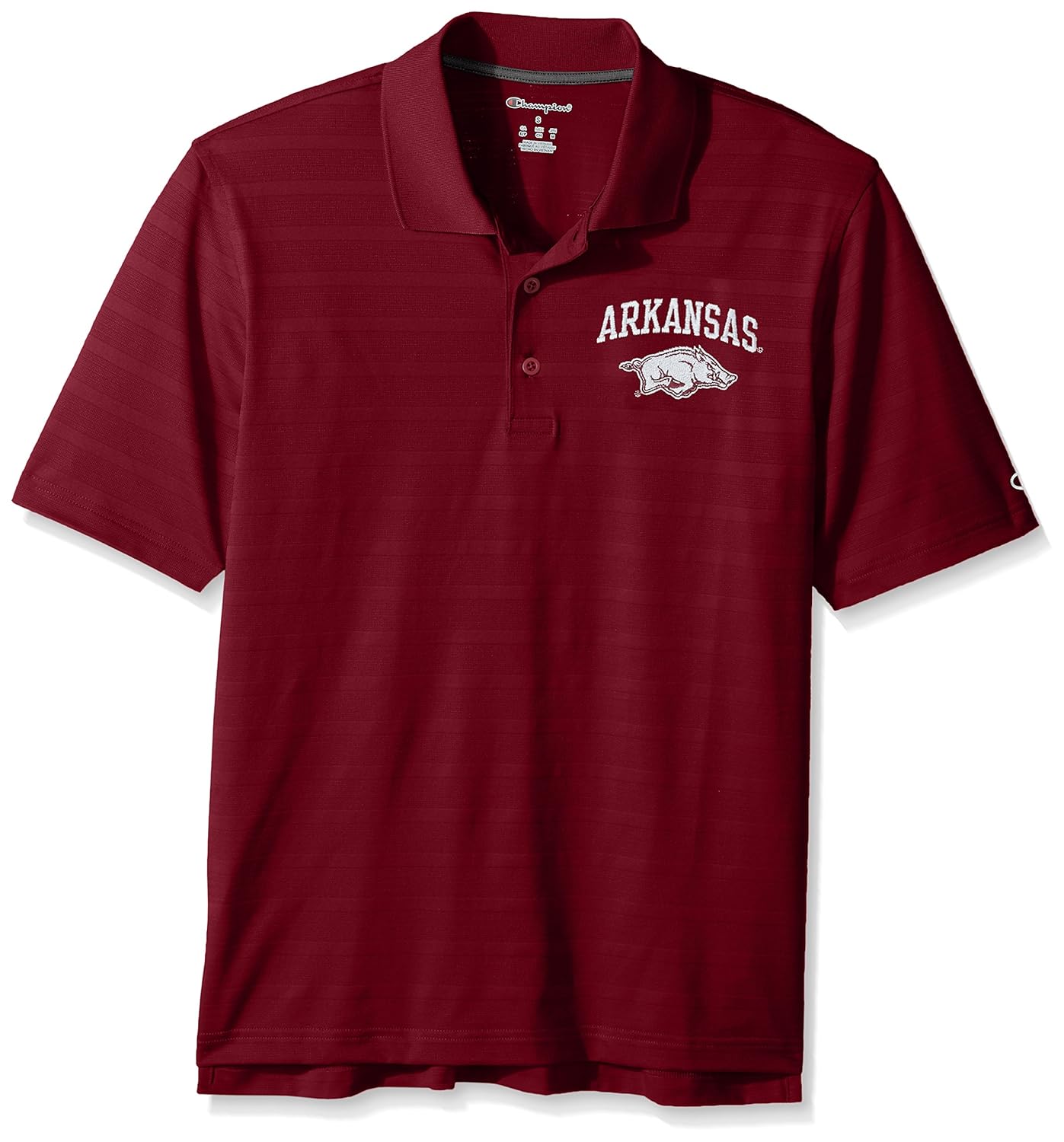 Shirts Arkansas Razorbacks Large NCAA Champion Mens Textured Solid Polo foretadrenaline.com