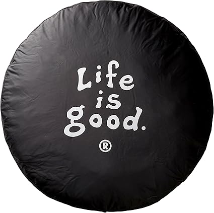 Life is Good Coin Tire Cover, Black, 32 