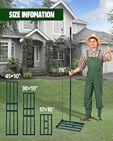 Signstek Lawn Leveling Rake 43x25 cm Levelawn Tool with Adjustable Stainless view 5