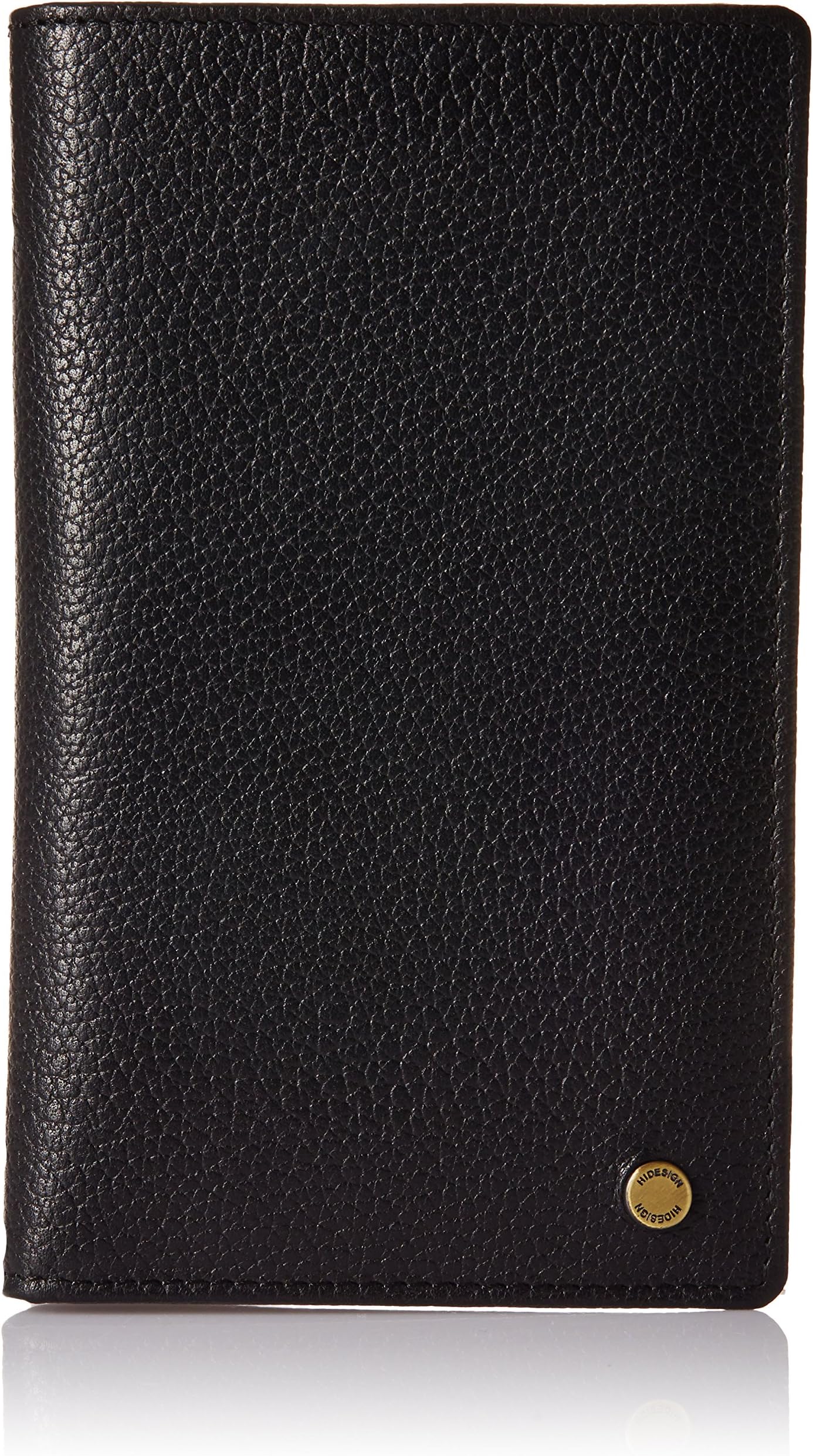 Hidesign Leather Black Passport Wallet (031F-02 SB-REGULAR PRINTED-Black)