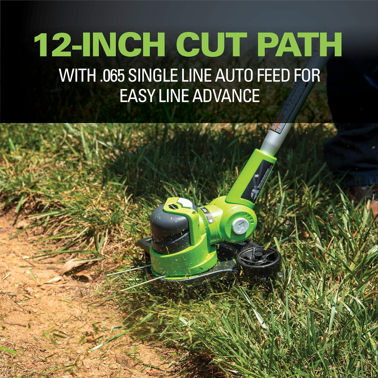 Greenworks 12-Inch 24V Cordless String Trimmer/Edger, 2.0 AH Battery Included 21342 : Garden & Outdoor