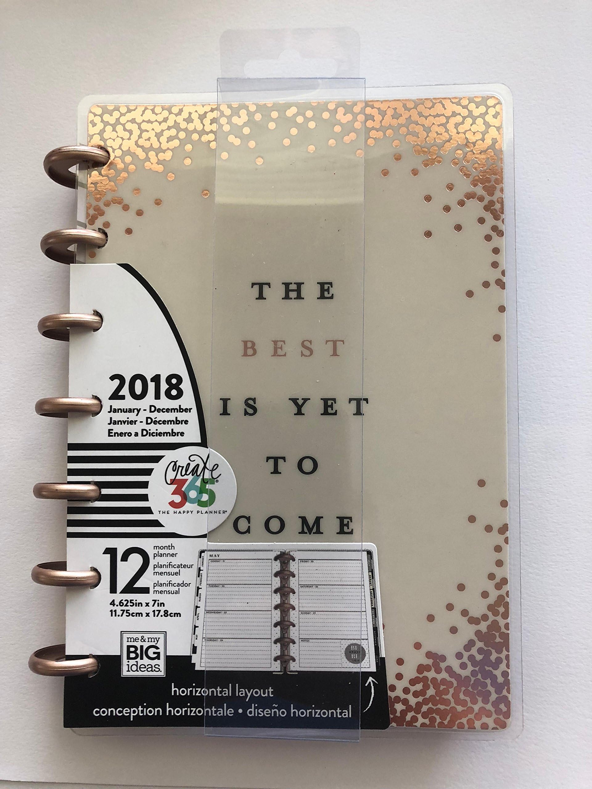 Create365 The Happy Planner Mini Modern Simple, The Best Is Yet To Come, 12 Month January-December 2018, Dated