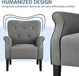 Yaheetech Modern Tub Chair Mid-Century Accent Chair Dark Grey view 8