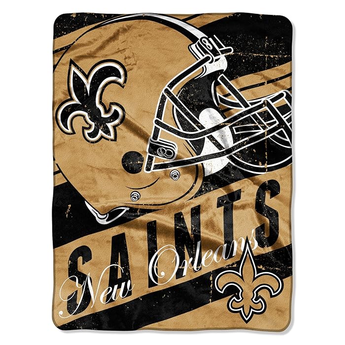 Officially Licensed NFL "Deep Slant" Micro Raschel Throw Blanket, 46" x 60", Multi Color