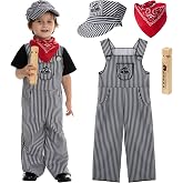Spooktacular Creations Kids Train Engineer Costume, Unisex Railroad Train Engineer Costume for Kids