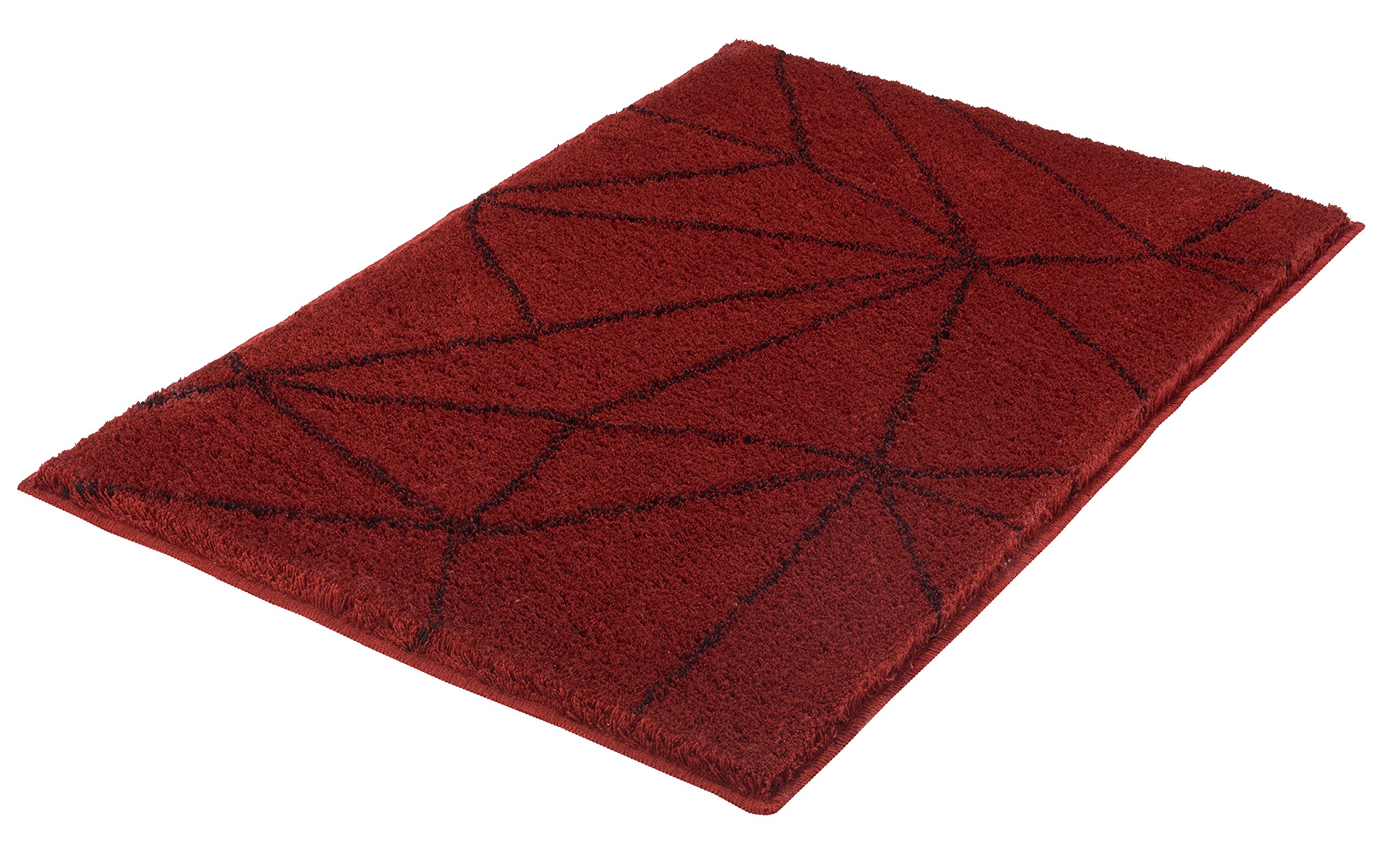 Kleine Wolke "Nizza Bath Rug, Poly-Acrylic, Dark Red, 60 x 90 x 2 cm