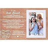 Friendship Picture Frame Gift for Sister Soul Sister BFF Best Friends Besties,Long Distance Friendship Gifts for Women,4x6 Inches Photo Frame,Appreciation Gift for Friends